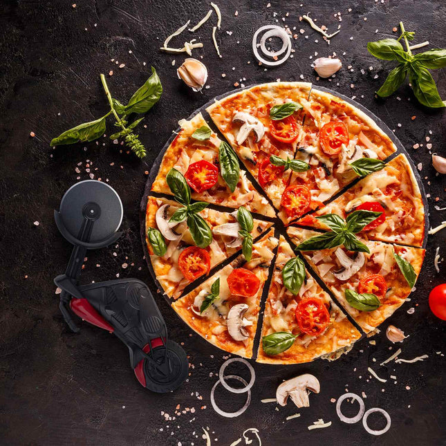 Motocicletă cu tăietor de pizza