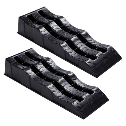 Motorhome Levelling Ramps 2-Pack with 3 Step Heights, Up to 10 cm, Black