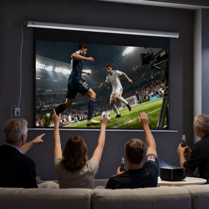 Ecran de proiector motorizat 100 inch 16:9 cu telecomandă