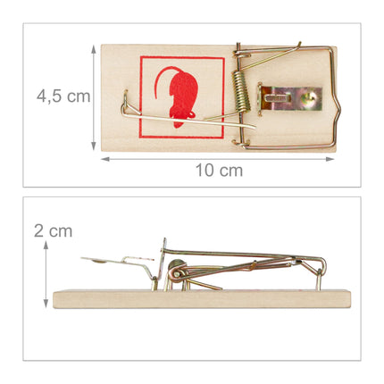Set de 40 de capcană pentru șoareci din lemn