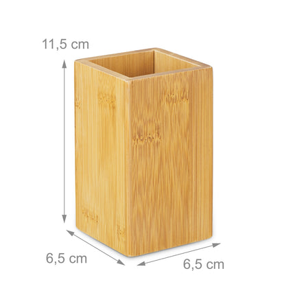 Mug for toothbrush in bamboo