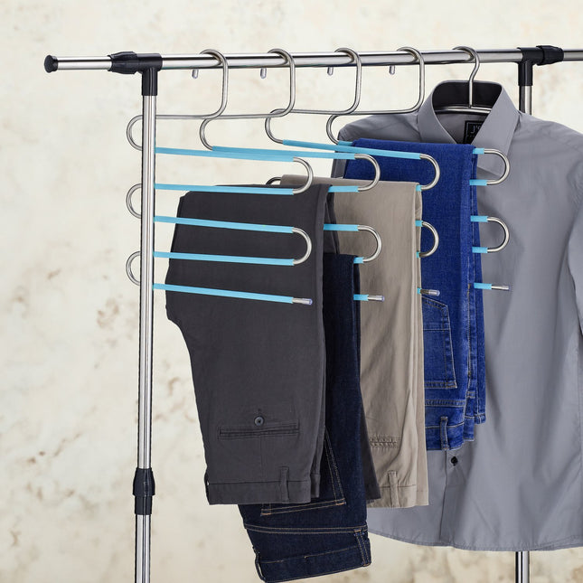 Umerașe multiple pentru pantaloni, antiderapante, care economisesc spațiu, set de 4