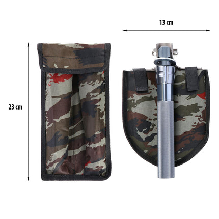 Lopata de camping multifunctionala cu husa de transport