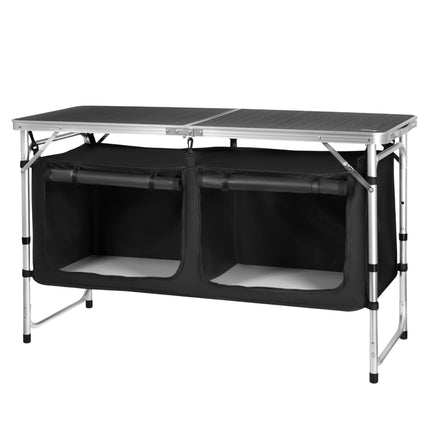 Masă de camping multifuncțională cu înălțime reglabilă