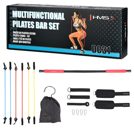 Set bar multifuncțional Pilates cu benzi de rezistență