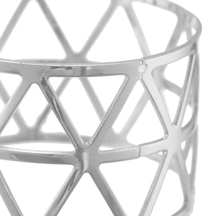 Set de 12 inele pentru șervețele - Design geometric din metal
