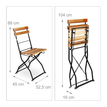 Scaun natural de gradina in set de 4