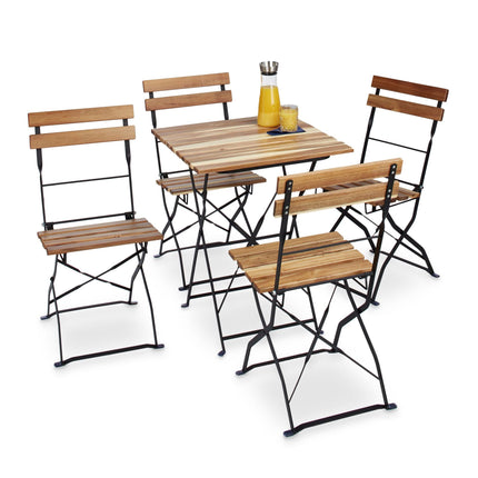Scaun natural de gradina in set de 4