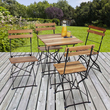 Scaun natural de gradina in set de 4