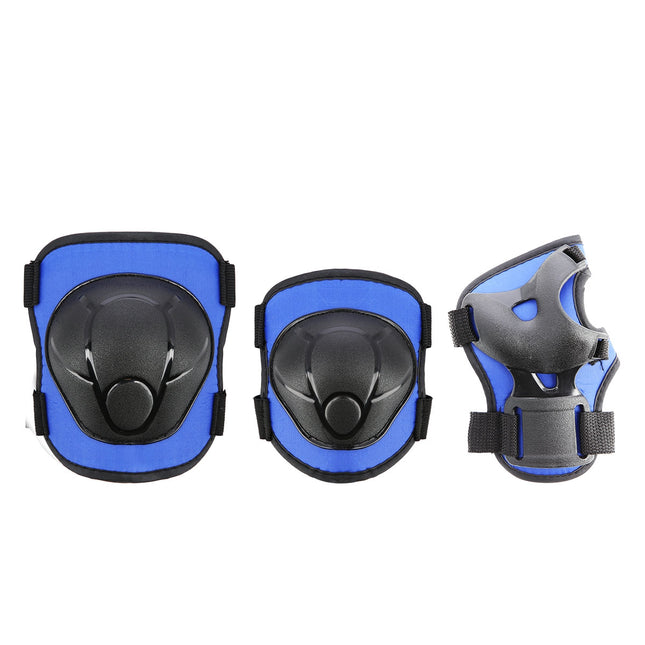 Set de plăcuțe de protecție bleumarin XS – cască, cot, genunchi