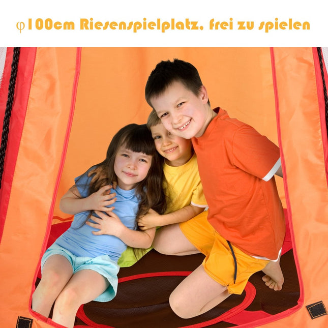 Nest swing children's swing set Max. load capacity 150 kg 100 cm diameter orange