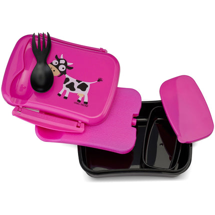 N'ice Box lunch box with cooling block Cerise