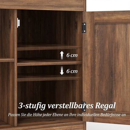 Noptieră cu stație de încărcare și raft reglabil
