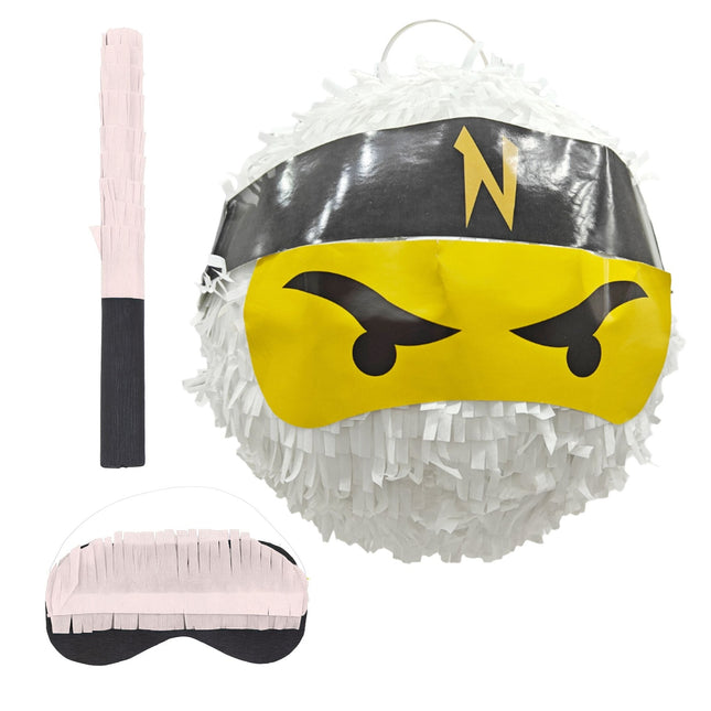 Set Piñata Ninja cu Bâtă și Mască pentru Copii