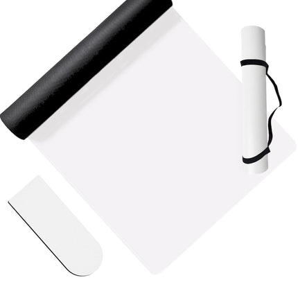 Non-Slip Yoga Mat 5 mm with Carrying Strap, 68 x 183 cm, White