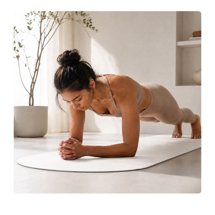 Non-Slip Yoga Mat 5 mm with Carrying Strap, 68 x 183 cm, White