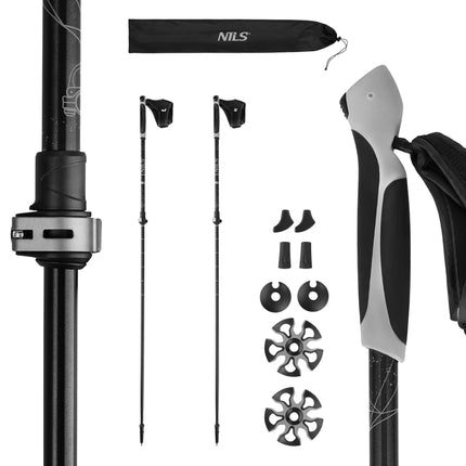 Bețe de nordic walking, reglabile, ușoare