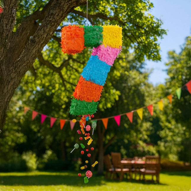 Piñata cu numere, liliac și mască pentru zile de naștere