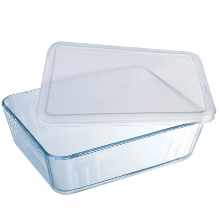 Oblong shape with plastic lid 22x17cm/1.5L Cook