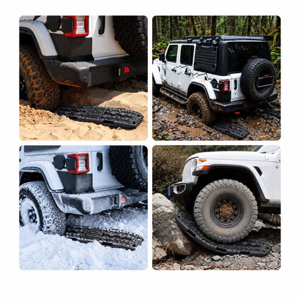 Off-Road Recovery Boards, 2-Piece Set, 105 cm, Up to 10 t Load, Black