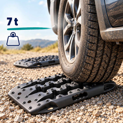 Off-Road Recovery Boards, 2-Piece Set, 57 cm, Up to 7 t Load, Black
