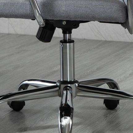 Scaun de birou Scaun ergonomic pentru computer Tetiera reglabila pe inaltime Stil nordic Gri deschis + Negru 65X67X119-129Cm