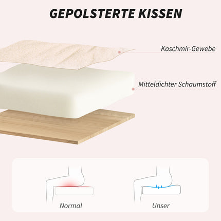 Scaun de birou Scaun de birou ergonomic cu cotiera, aspect lana de miel, scaun pivotant reglabil pe inaltime cu functie basculanta, scaun de birou captusit, alb crem |