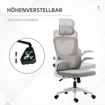 Ergonomic office chair, adjustable height, lumbar support
