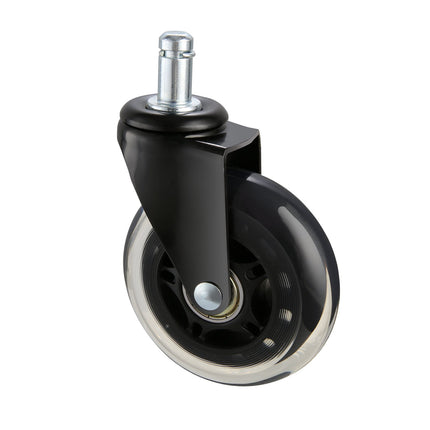 Office Chair Wheels Set of 5, 3-Inch, Hardwood and Carpet