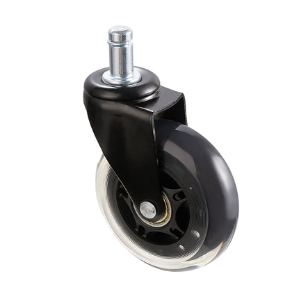 Office Chair Wheels Set of 5, 3-Inch, Hardwood and Carpet