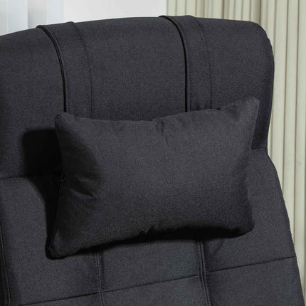 Scaun de birou cu suport pentru picioare, scaun pivotant ergonomic, negru