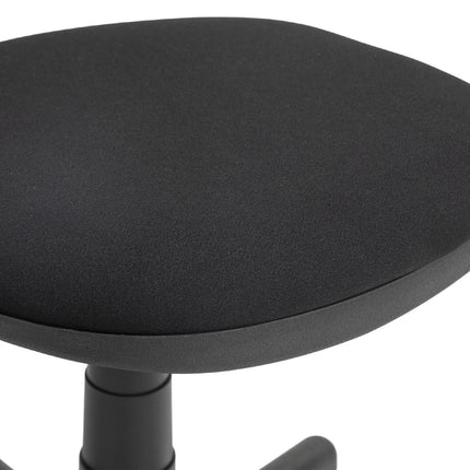 Scaun de birou, design fara brate, spatar jos, rulabil, pivotant, negru