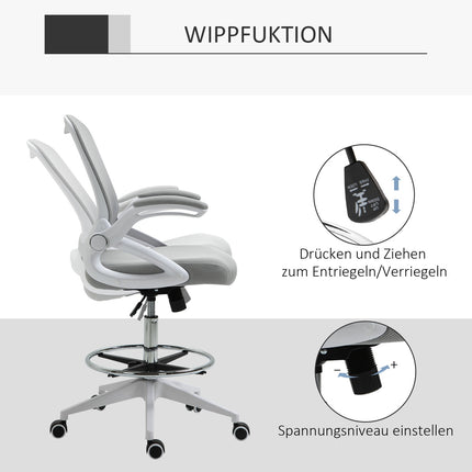 Ergonomic Office Chair, Mesh Back, Adjustable Height, Black