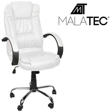 Office chair, eco-leather - white, Malatec 23240