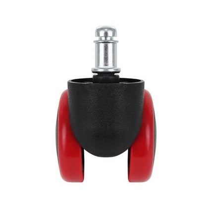 Office chair wheels - 5 pcs - red