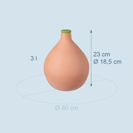 Ghiveci de irigații Olla, 3L, argilă poroasă, economisire apă