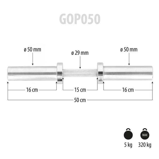 Olimpic Barbell 50cm, 50mm Diametru