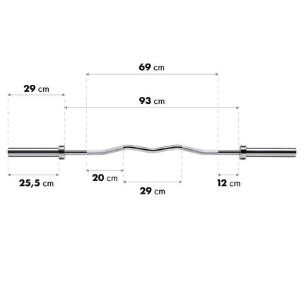 Olympic Curl Bar, Capacitate 200 KG