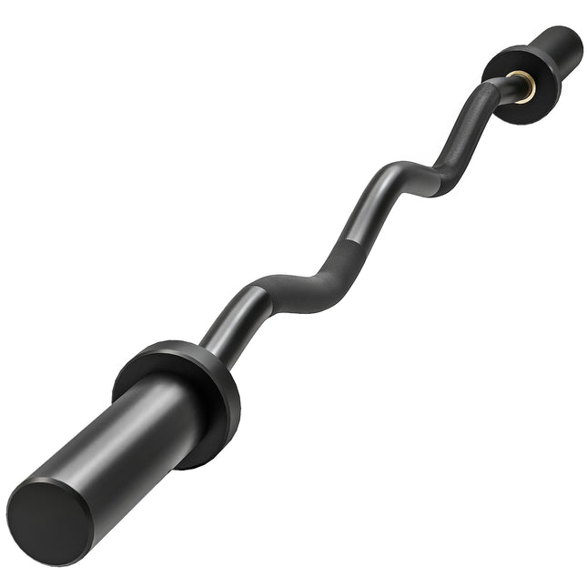 Bară olimpică pentru flexii, manșoane de 5 cm, oțel, capacitate 100 kg