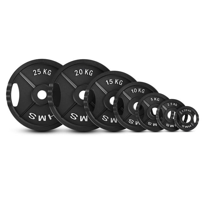 Disc de greutăți olimpic, fontă neagră, 1,25 kg