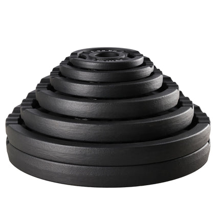 Olympic Weight Plate, Black Cast Iron, 1.25 Kg