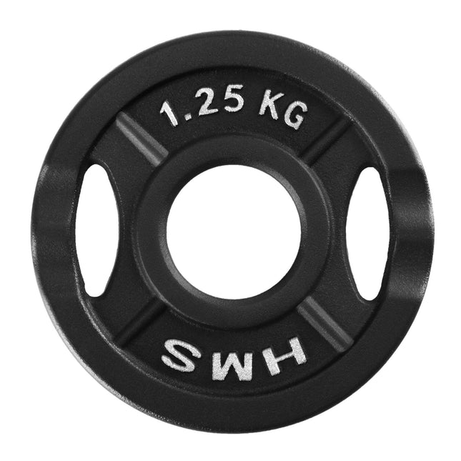 Disc de greutăți olimpic, fontă neagră, 1,25 kg
