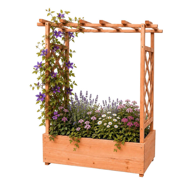 Jardinieră portocalie cu spalier și acoperiș, mărimea M