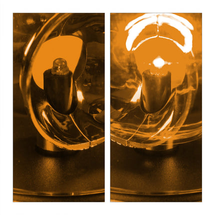 Lumini de petrecere cu LED rotative portocalii, set de 2