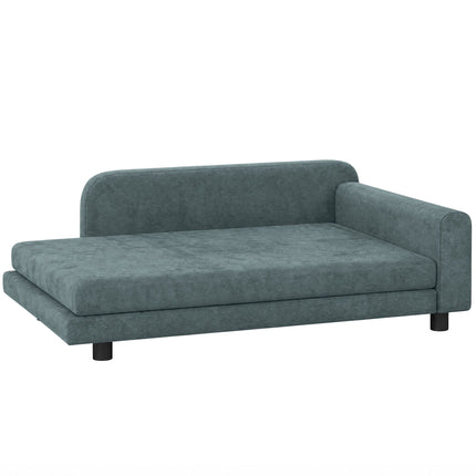 Orthopaedic Dog Sofa XL with Backrest and Removable Cushion, Up To 35 kg, Grey