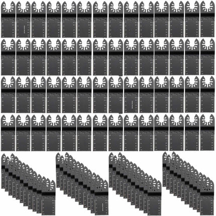Oscillating Saw Blades Kit, 100 Pack, 1-3/8 in HCS for Wood Plastic