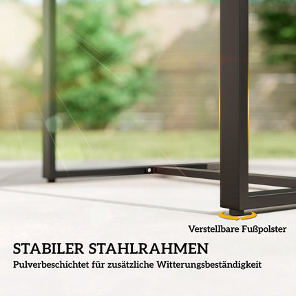 Set de mobilier de balcon pentru exterior, ratan, cu pernuțe, 3 piese