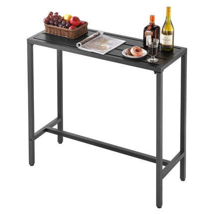 Outdoor Bar Table 100 x 37.5 cm, Waterproof Metal Frame