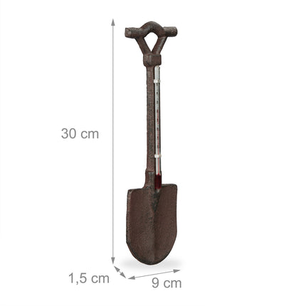 Termometru cu cazma din fontă pentru exterior - rezistent la intemperii