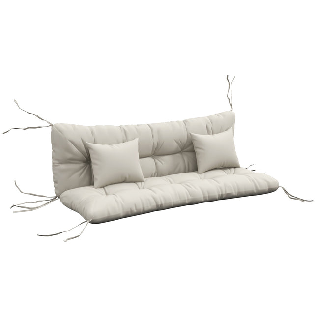 Set de perne pentru scaune de exterior, hidrofuge, 150x50 cm, crem